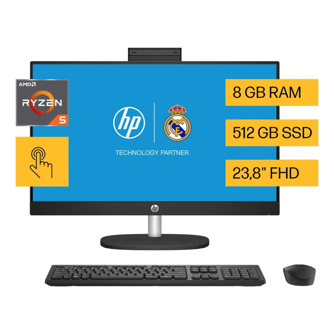 All In One Hp 24-cr0017la Amd Ryzen 5 8gb Ram 512gb Ssd Windows 11 Home