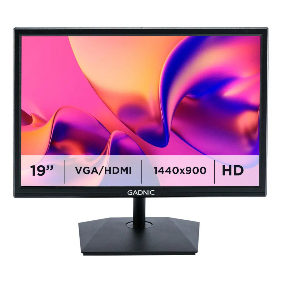 Monitor Gadnic Led 19'' Full Hd 75hz Hdmi Vga