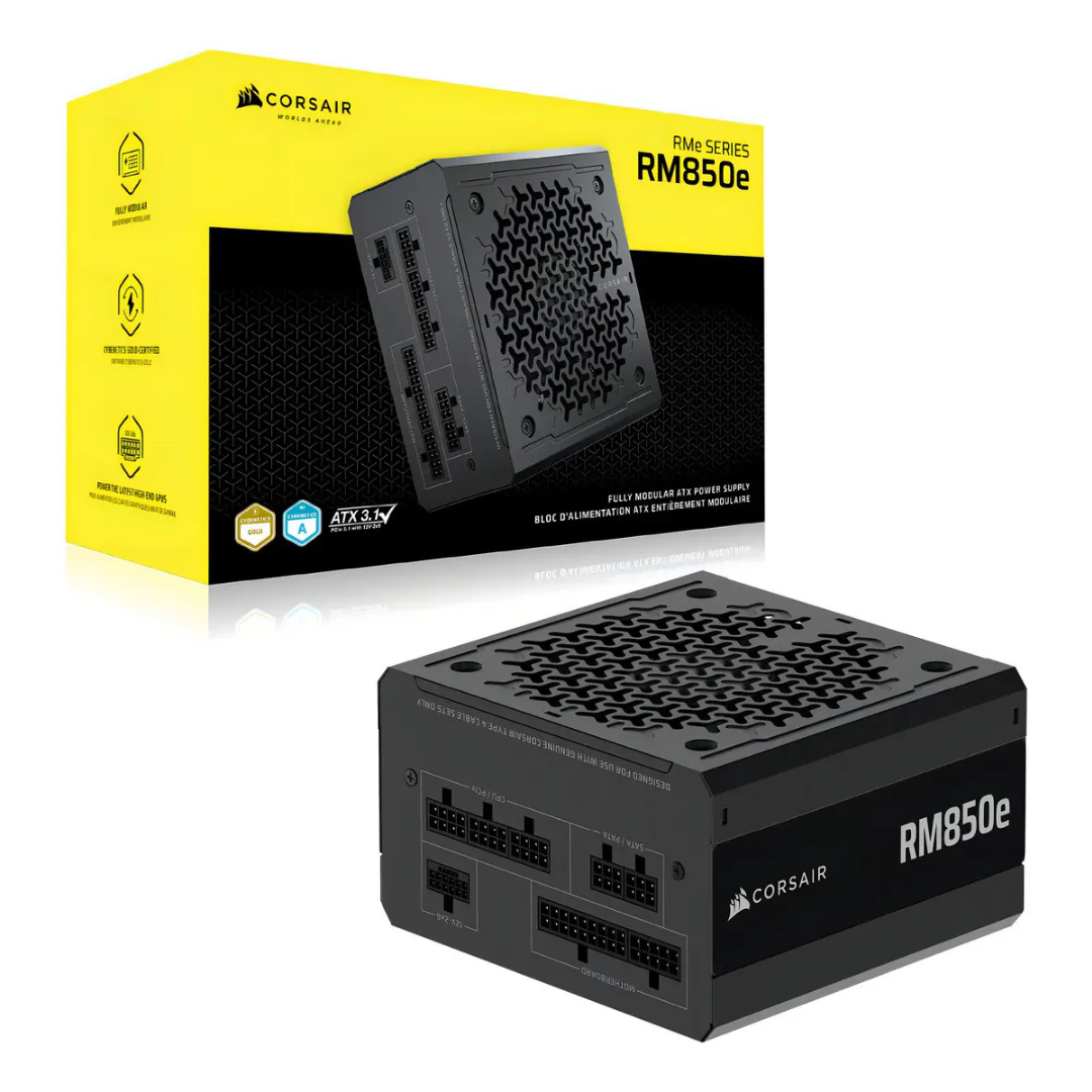 Fuente De Alimentación Corsair Rm850e Cp-9020296-ar 850w Gold Modular Atx 3.1 Pcie 5.1 12v-2x6 Color Negro