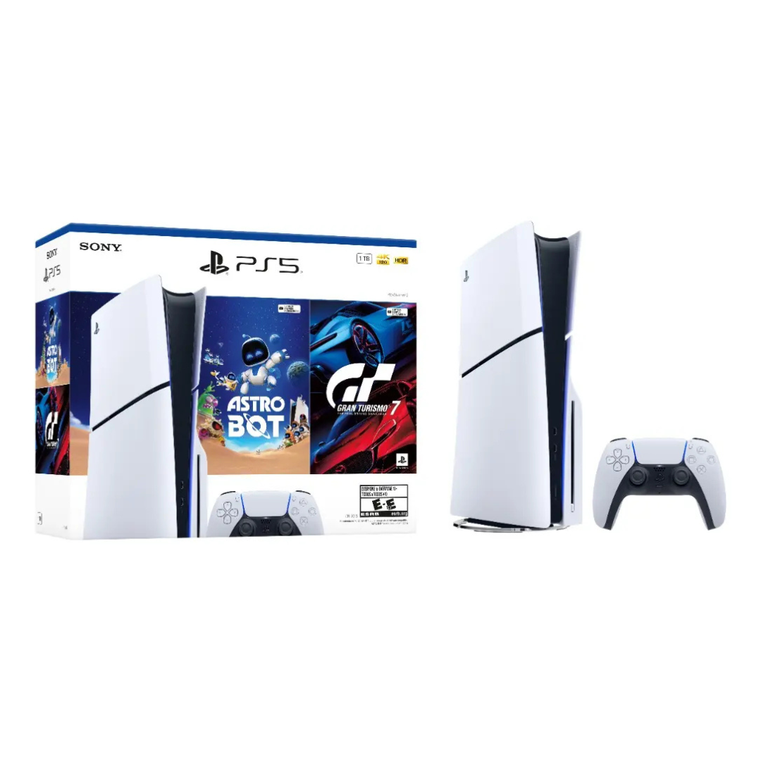 Sony Playstation 5 consola Slim Standard + Juego Astro Bot Y Gt7