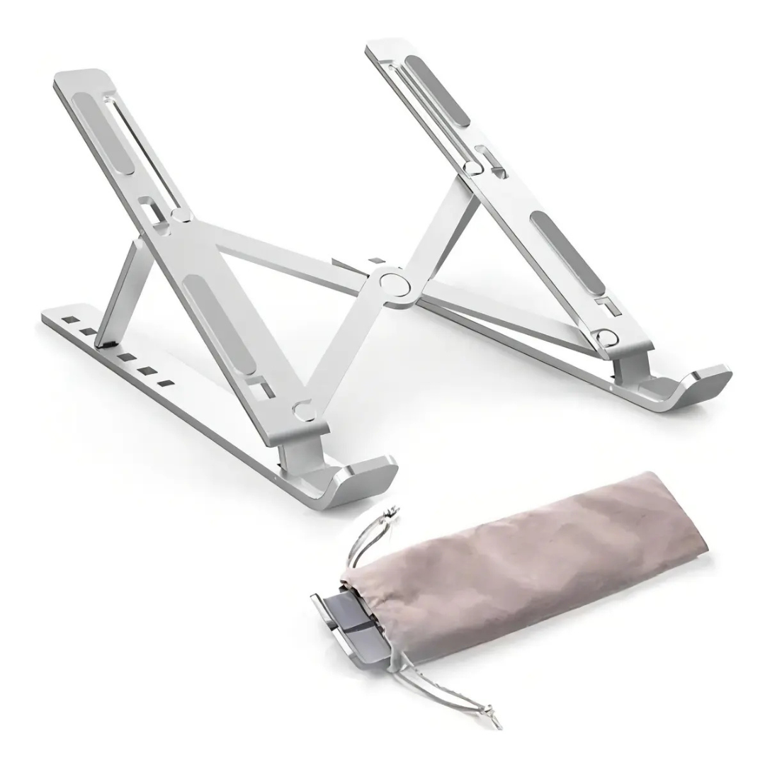 Soporte Ajustable Aluminio RDH Para Notebook Tablet Hasta 15.6" Antideslizante