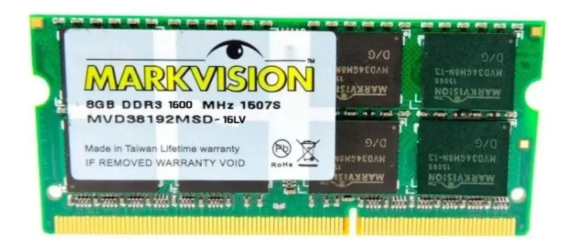 Memoria RAM SODIMM Markvision 8GB DDR3L 1600MHz 1.35V para Notebooks